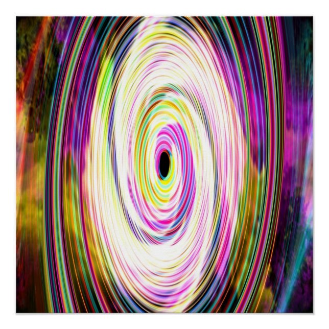 Weiße Wirbel Kosmische Strahlen Perfektes Poster (Vorderseite)