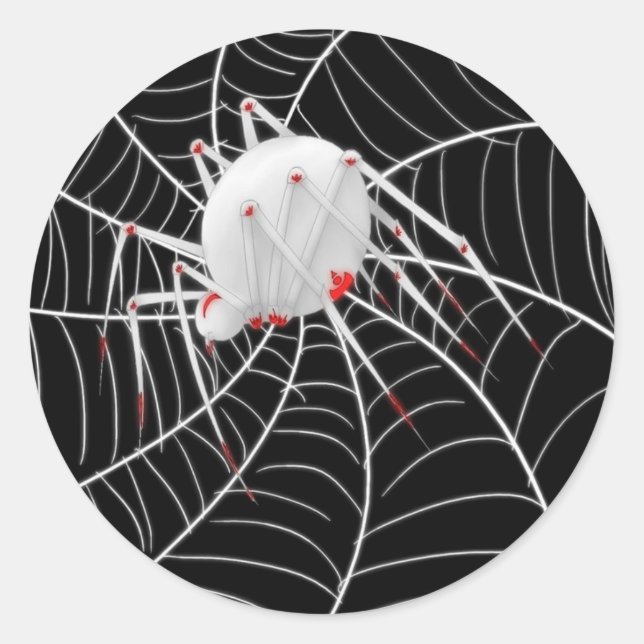 Weiße Witwe Runder Aufkleber (Vorderseite)