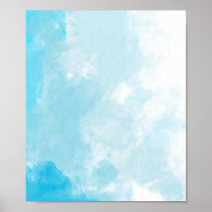 Weiße Wolke auf blauem Himmelshintergrund Poster