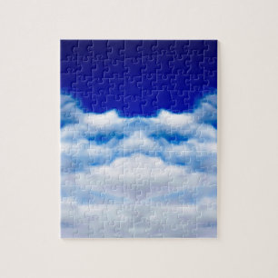 Weiße Wolke gegen den blauen Himmel Puzzle