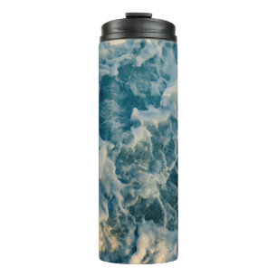 WEIßE WOLKEN AN BLAUEM HIMMEL THERMOSBECHER