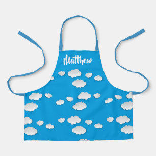 Weiße Wolken auf blau Schürze