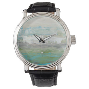 Weiße Wolken, die schöne Landschaft übersehen Armbanduhr