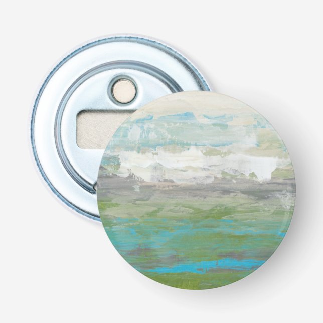 Weiße Wolken mit Blick auf die wunderschöne Landsc Flaschenöffner (Vorderseite)