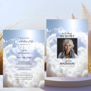 Weiße Wolken Pampas Feier des Lebens   FOTO Einladung