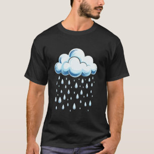 Weiße Wolken Regentropfen-Shirt Erwachsene Kinder T-Shirt