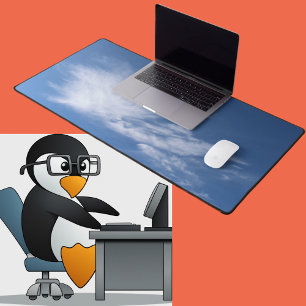 Weiße Wolken und blauer Himmel Moderne Fotografie Schreibtischunterlage