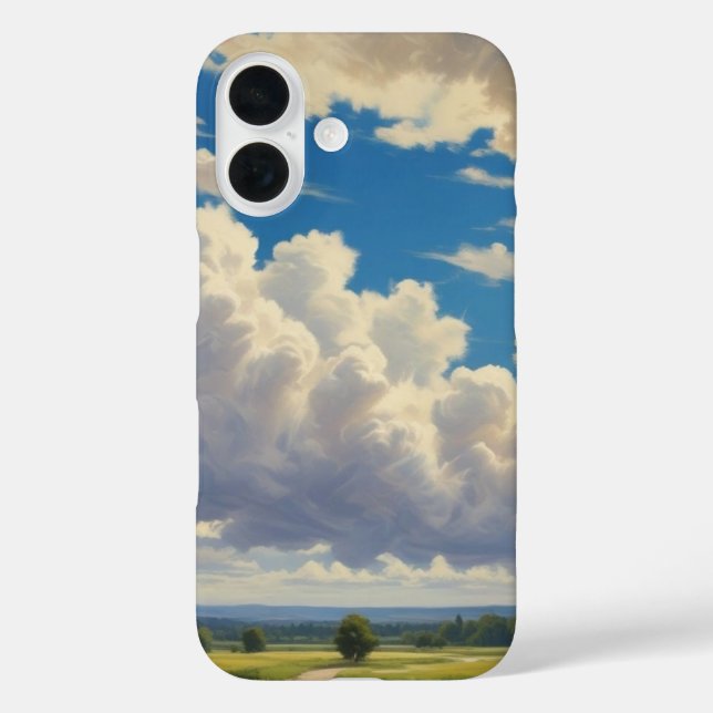 Weiße Wolken und klarer blauer Himmel Case-Mate iPhone Hülle (Rückseite)
