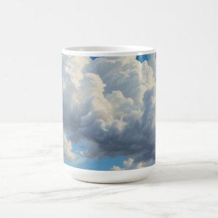 Weiße Wolken und klarer blauer Himmel Kaffeetasse