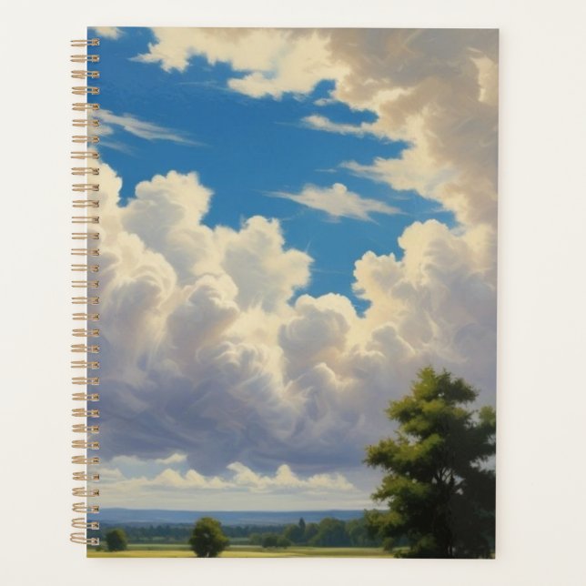 Weiße Wolken und klarer blauer Himmel Planer (Vorderseite)