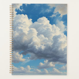 Weiße Wolken und klarer blauer Himmel Planer