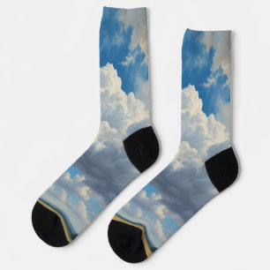 Weiße Wolken und klarer blauer Himmel Socken