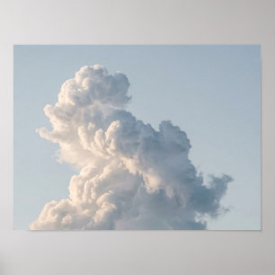Weiße Wolkenformation Blaues Himmel Naturposter Poster