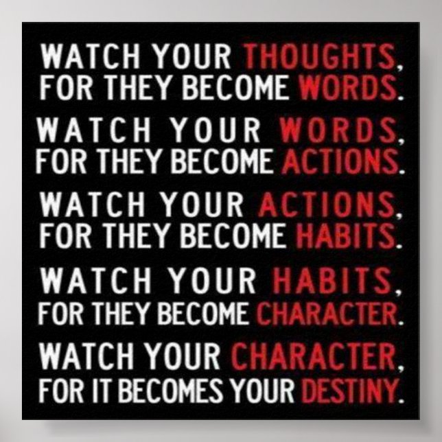 Weiße Worte Poster (Vorne)