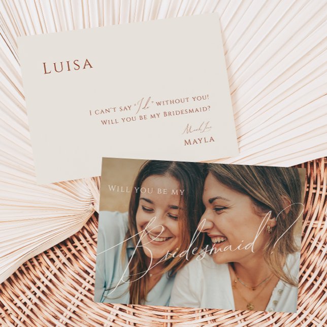 Weiße Wüste Beige verblichenes Foto Bridesmaid Car Einladung (Von Creator hochgeladen)