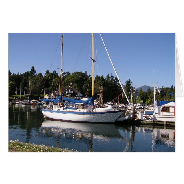 Weiße Yacht (Vorderseite (Horizontal))