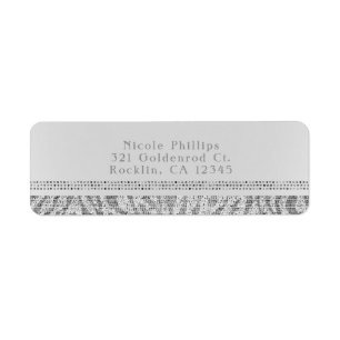 Weiße Zebra-Funkel-Pailletten-Glamour-Party-Einlad
