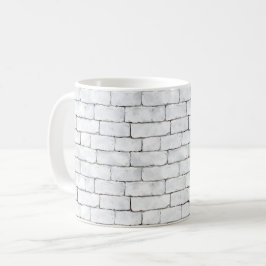 Weiße Ziegel Kaffeetasse