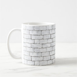 Weiße Ziegel Kaffeetasse