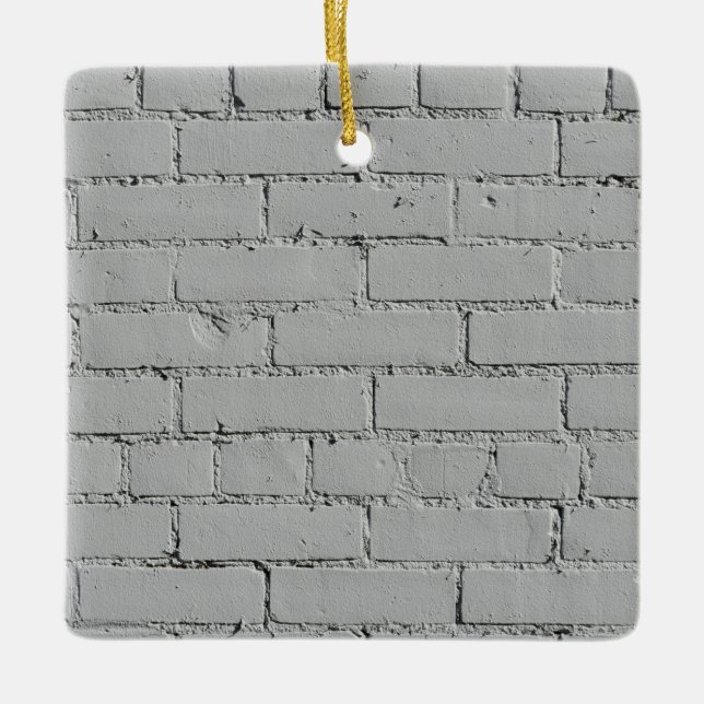Weiße Ziegelmauer Keramikornament (Vorderseite)