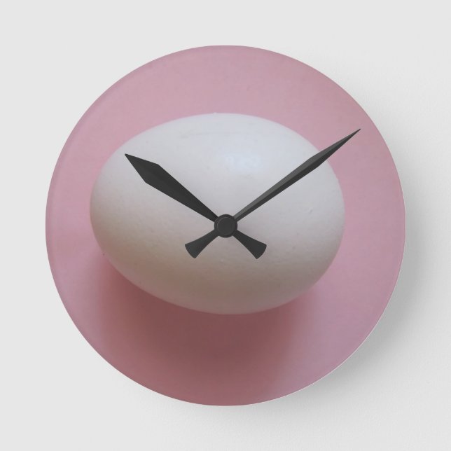Weißeier Runde Wanduhr (Vorderseite)
