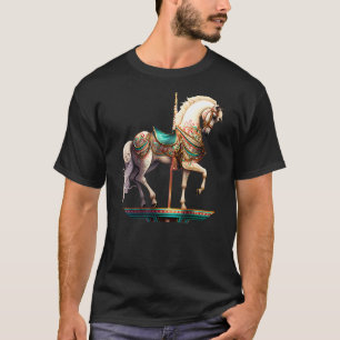 Weißen Karussellpferd T-Shirt