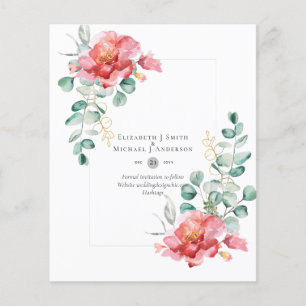 WEISSEN ROSEN MIT KLEINEM BUDGETET SAVE THE DATES  FLYER