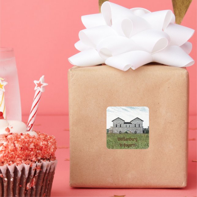 Weißenburg in Bayern  Quadratischer Aufkleber (Party)