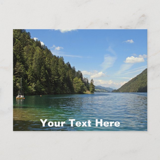 Weißensee, Österreich, anpassbare Postkarte (Vorderseite)