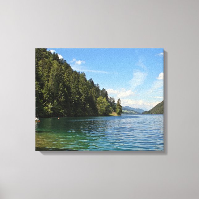 Weißensee, Österreich Leinwanddruck (Vorderseite)