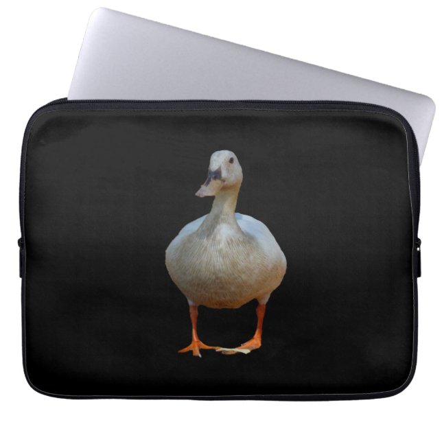 Weißente, Laptop-Sieb Laptopschutzhülle (Vorderseite)
