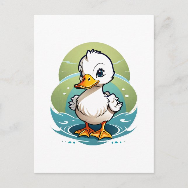 Weißente Postkarte (Vorderseite)