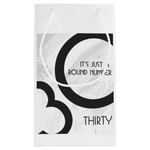 Weißer 30. Geburtstag Kleine Geschenktüte