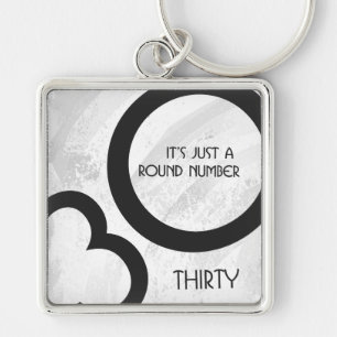 Weißer 30. Geburtstag Schlüsselanhänger
