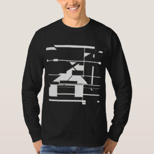 Weißer abstrakter U-Bahn-Plan MCM-inspirierter Lab T-Shirt