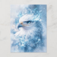 Weißer Adler mit blauem Auge und ätherischem Glanz