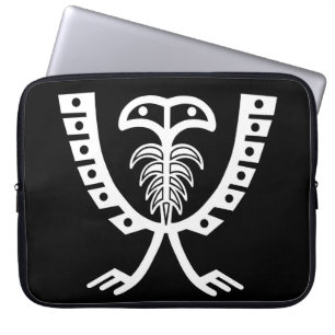 Weißer Adler mit zwei Köpfen Laptopschutzhülle