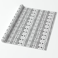 Weißer Afrikaner MudCloth des Schwarz-| inspiriert