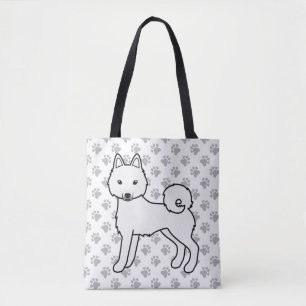 Weißer Alaskan Klee Kai Süßer Hund & Pfoten
