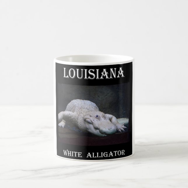 Weißer Alligator Louisianas neu Kaffeetasse (Mittel)