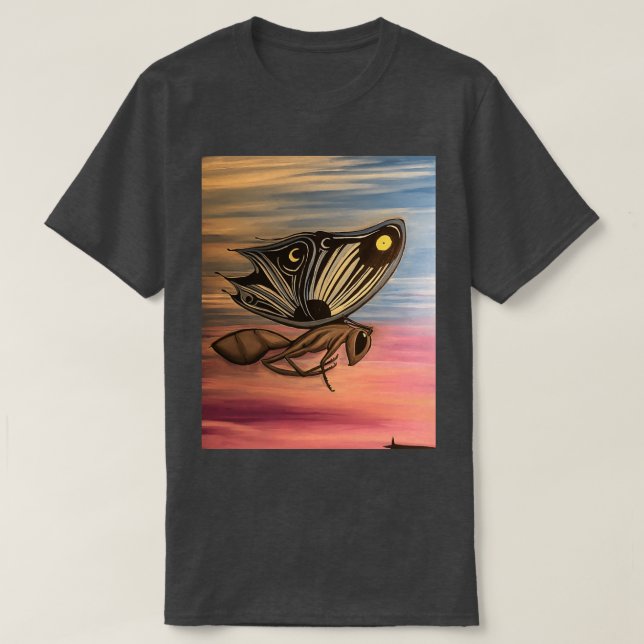Weißer angelsächsischer Schmetterling T-Shirt (Design vorne)