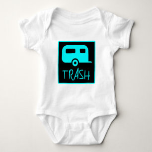 Weißer Anhänger-Park-Abfall-armer stummer Rednec Baby Strampler