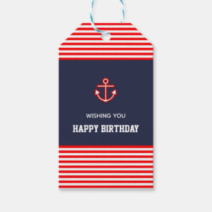 Weißer Ankerentwurf der Marine Geschenkanhänger