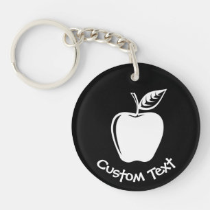 Weißer Apfel-Schlüsselanhänger Schlüsselanhänger