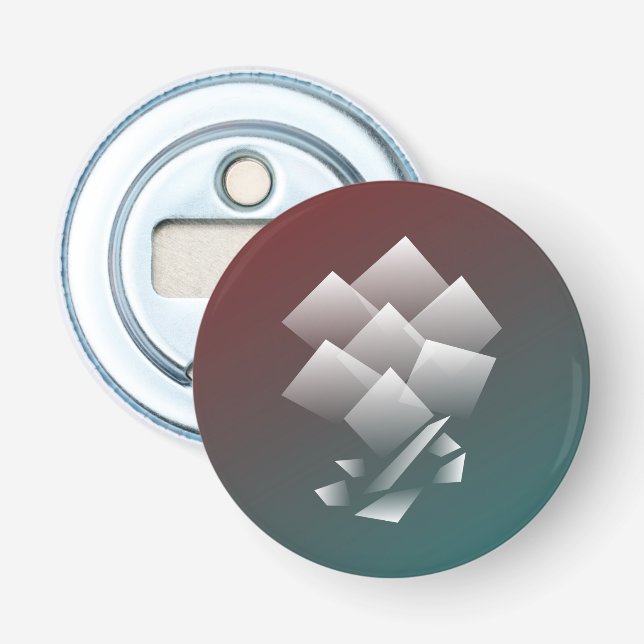 Weißer aquamariner Bordeaux Flaschenöffner (Vorderseite)