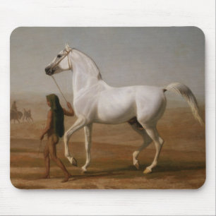 Weißer arabischer Stallion Mousepad