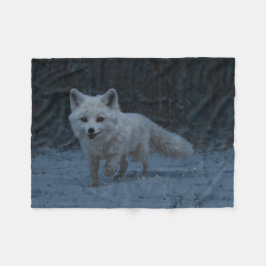 Weißer Arktische Fox Fleecedecke