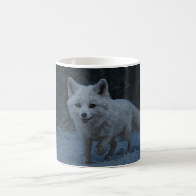 Weißer Arktische Fox Kaffeetasse (Mittel)