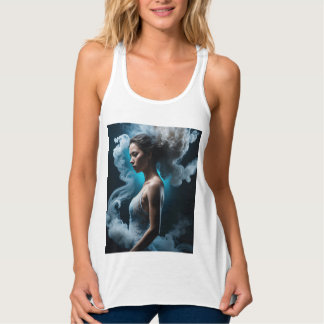 Weißer, ärmelloser Brustkorb Tank Top