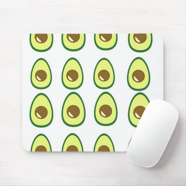 Weißer Avocado in Scheiben Mousepad (Mit Mouse)